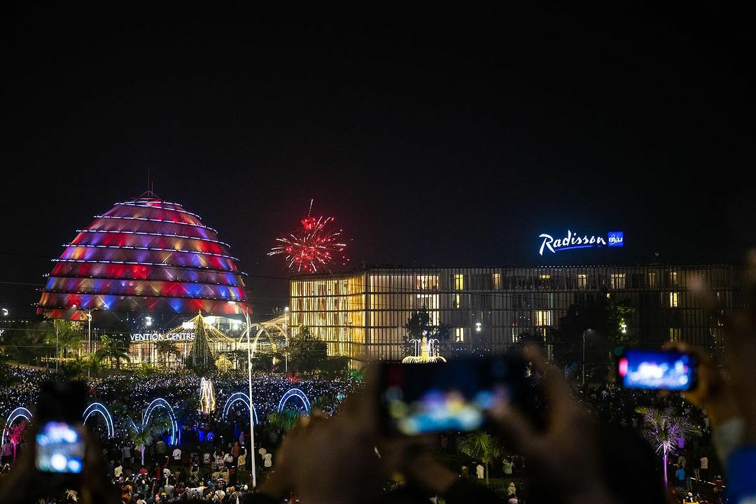 Rwanda Welcomes 2024 With Fireworks Show At Kigali Convention Centre