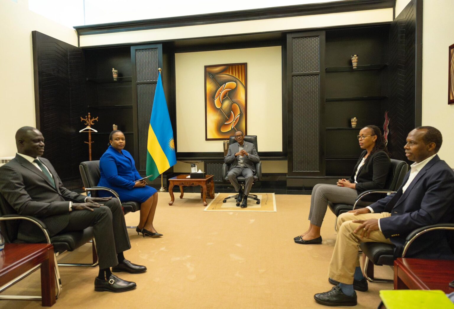 President Kagame Discusses Basketball Development with NBA Africa Officials